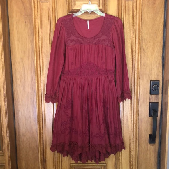 Free People Lace Embroidered Dress - Picture 2 of 6